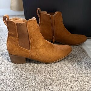 Brown Suede Ankle Boots